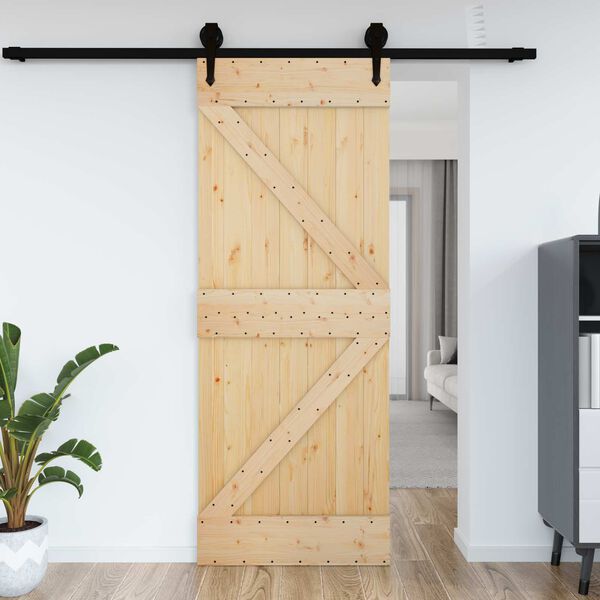 vidaXL Porte NARVIK Naturel 85 x 210 cm Bois de pin massif