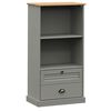 vidaXL Biblioth&egrave;que VIGO gris 60x35x114,5 cm bois massif de pin