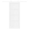 vidaXL Porte coulissante Blanc 83 x 202 cm Pin massif