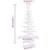 vidaXL Arbre de Noël en bois pour décoration 125 cm bois massif de pin