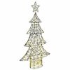vidaXL Sapin de No&euml;l avec 160 LED Blanc chaud 150 cm Rotin