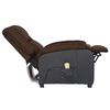 vidaXL Fauteuil de massage marron fonc&eacute; similicuir et tissu