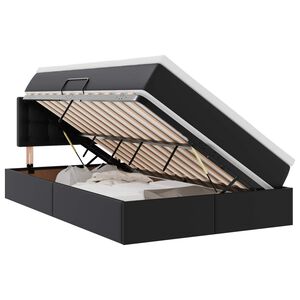 vidaXL Lit de Rangement Noir 120 x 200 cm Cuir synth&eacute;tique