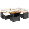 vidaXL Salon de jardin 8 pcs avec coussins noir r&eacute;sine tress&eacute;e