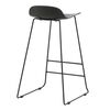 Venture Home Tabourets de bar lot de 2 Wave plastique noir