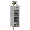 vidaXL Armoire à chaussures gris béton 30x35x105 cm bois d'ingénierie