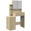 vidaXL Coiffeuse avec armoire ch&ecirc;ne sonoma 80x35x132 cm