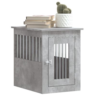 vidaXL Meuble de cage pour chiens gris béton 45x62x59 cm