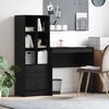 vidaXL Bureau avec tiroir 2 pcs Ch&ecirc;ne noir