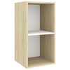 vidaXL Meubles TV muraux 2 pcs Blanc et chêne sonoma Bois d'ingénierie