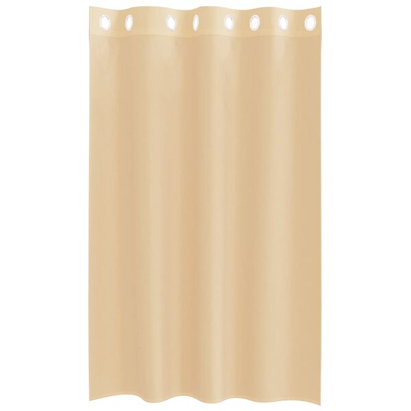vidaXL Rideaux en voile avec &oelig;illets 2 pcs sable