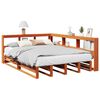 vidaXL Lit bibliothèque sans matelas cire marron 140x190 cm pin massif