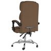 vidaXL Fauteuil inclinable de bureau Marron Tissu