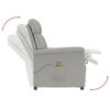 vidaXL Fauteuil de massage Gris clair Similicuir daim
