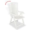 vidaXL Chaises inclinables de jardin lot de 6 Plastique Blanc