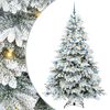 vidaXL Sapin de No&euml;l artificiel avec 300 LED Blanc 210 cm PE et PVC