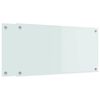 vidaXL Protection de cuisine Blanc 80 x 40 cm verre trempé