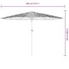 vidaXL Parasol de jardin avec m&acirc;t en acier marron 288x288x225 cm