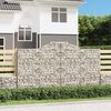 vidaXL Paniers &agrave; gabions arqu&eacute;s 11 pcs 300x30x160/180 cm Fer galvanis&eacute;