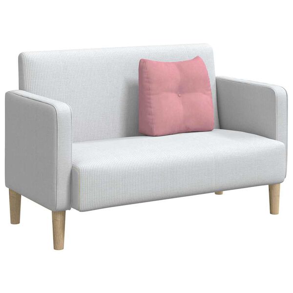 vidaXL Coussin de Dos Rose 45 x 24 x 50 cm Velours