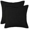 vidaXL Housse de coussin 2 pcs HOUTEN Noir 70 x 70 cm Boucl&eacute;