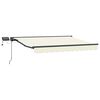 vidaXL Cadre de store manuel avec LEDs Cr&egrave;me et Anthracite 2,5 x 2 m