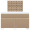 vidaXL Sommier &agrave; lattes de lit avec matelas Cappuccino 120x200 cm