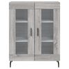 vidaXL Buffet haut Sonoma gris 69,5x34x180 cm Bois d'ing&eacute;nierie