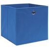 vidaXL Bo&icirc;tes de rangement 10 pcs Bleu 32x32x32 cm Tissu