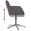 vidaXL Chaise pivotante de bureau Gris foncé Tissu
