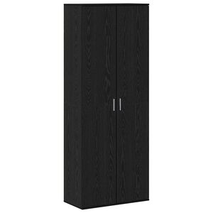 vidaXL Haut Armoire Ch&ecirc;ne noir 70 x 33,5 x 180 cm Bois d'ing&eacute;nierie