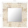 vidaXL Miroir Blanc 50x50 cm Bois de manguier massif