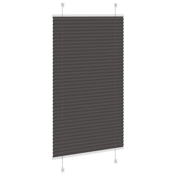 vidaXL Store plissé noir 70x100 cm largeur du tissu 69,4 cm polyester