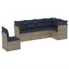 vidaXL Ensemble de canap&eacute; de jardin 6 pcs avec coussins gris r&eacute;sine tress&eacute;e