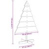 vidaXL Arbre de No&euml;l en bois pour d&eacute;coration 110 cm bois massif
