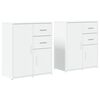 vidaXL Buffets 2 pcs blanc 60x31x70 cm bois d'ing&eacute;nierie