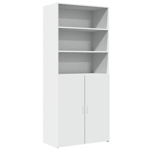 vidaXL Buffet haut blanc 80x42,5x185 cm bois d'ing&eacute;nierie