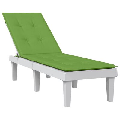 vidaXL Coussin de chaise longue vert mélangé (75+105)x50x3 cm tissu