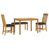 vidaXL Ensemble de salle &agrave; manger 4 pc Noir Bois de ch&ecirc;ne massif