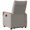vidaXL Fauteuil inclinable de massage &eacute;lectrique Taupe Tissu