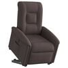 vidaXL Fauteuil inclinable &eacute;lectrique marron fonc&eacute; tissu