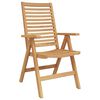 vidaXL Chaise 8 pc Marron Bois de teck massif Convertible