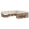 vidaXL Ensemble de canap&eacute; de jardin 12 pcs Beige et blanc cr&egrave;me