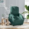 vidaXL Fauteuil inclinable &eacute;lectrique vert fonc&eacute; tissu
