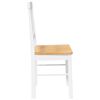 vidaXL Chaises &agrave; manger 2 pcs blanc bois massif caoutchouc