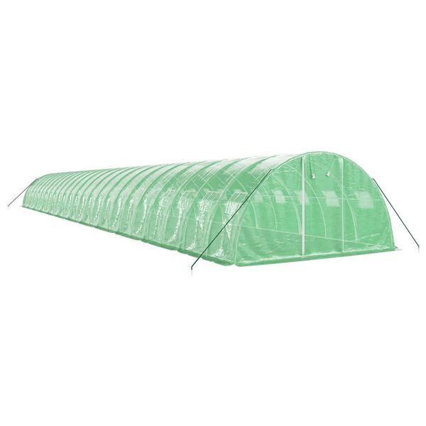 vidaXL Serre avec cadre en acier vert 96 m² 24x4x2 m