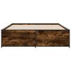 vidaXL Cadre de lit sans matelas ch&ecirc;ne fum&eacute; 160x200 cm
