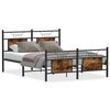 vidaXL Cadre de lit sans matelas ch&ecirc;ne fum&eacute; 140x200 cm bois ing&eacute;nierie