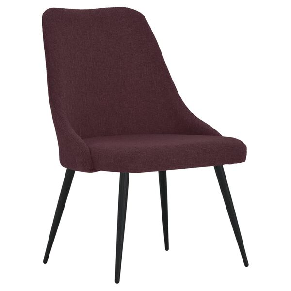 vidaXL Chaises &agrave; manger lot de 6 violet tissu