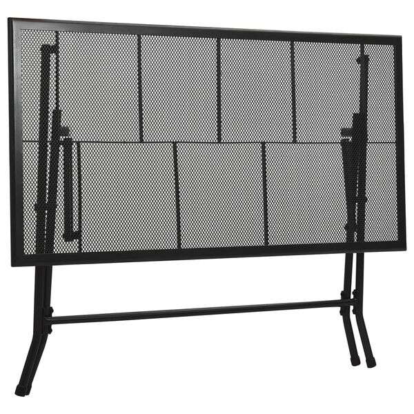 vidaXL Ensemble &agrave; manger de jardin 7 pcs Acier Anthracite